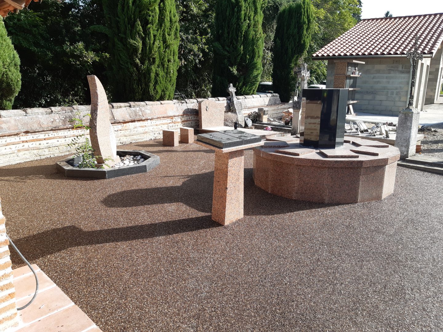 revêtement de sol cimetière perméable